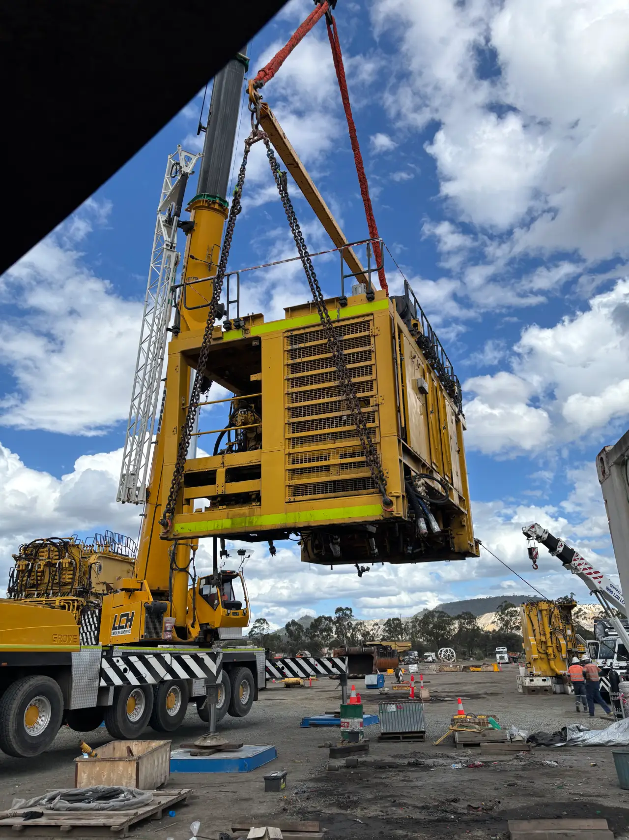 Heavy mining equipment at a Central Queensland coal site